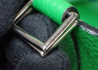 Hermes Handbag Picotin Lock PM Bamboo Taurillon Clemence Silver — view 8