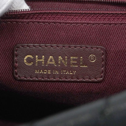Chanel Shoulder Bag Chevron Sparkle Leather Black Gold — view 5