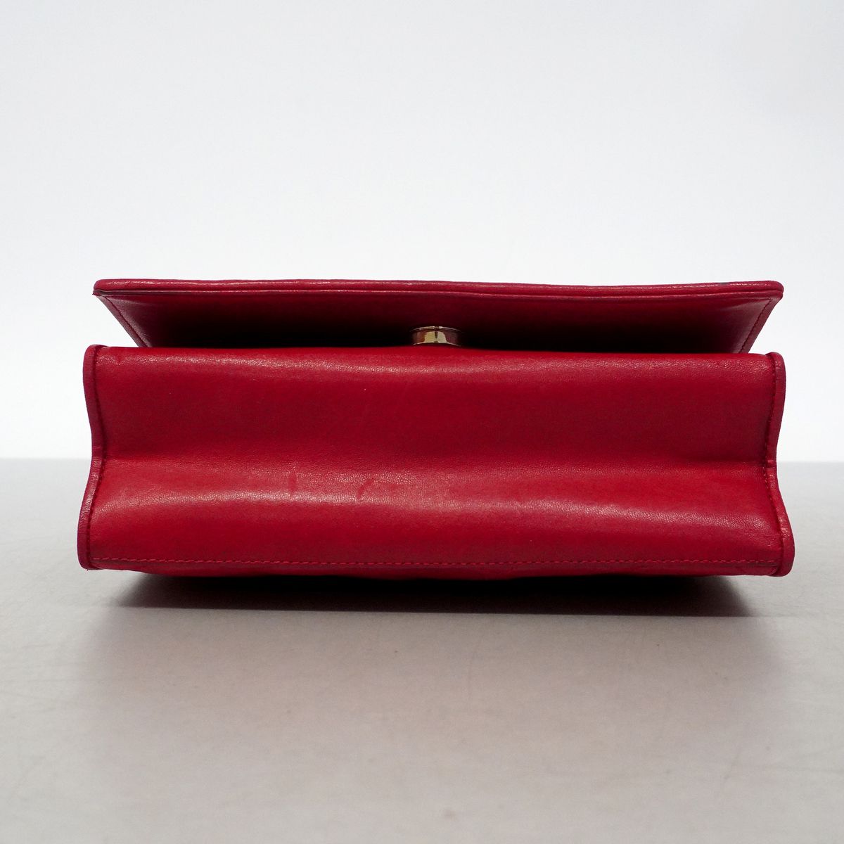 Chanel Shoulder Bag Quilted Lambskin Red Gold — view 3