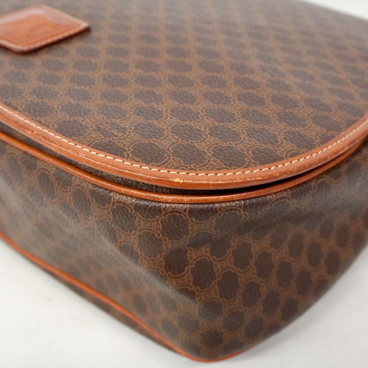 Celine Shoulder Bag Macadam Brown Gold — view 6