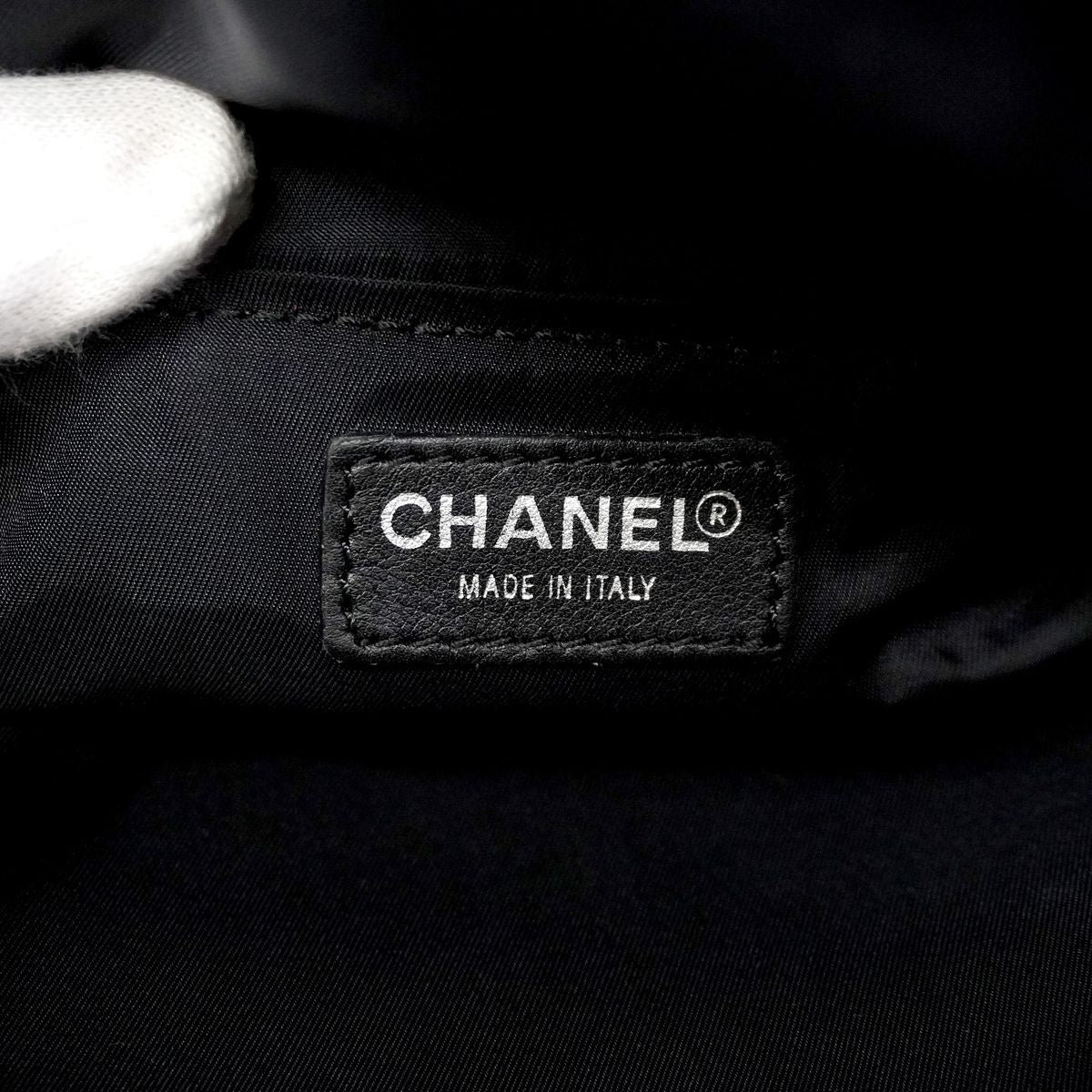 Chanel Vanity Bag New Travel Nylon Black Silver — view 5