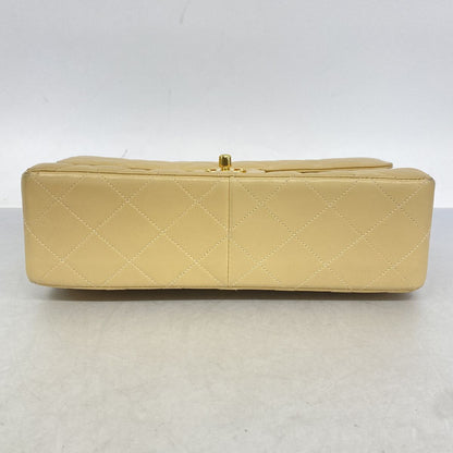 Chanel Shoulder Bag Quilted Face Lambskin Beige Gold — view 3