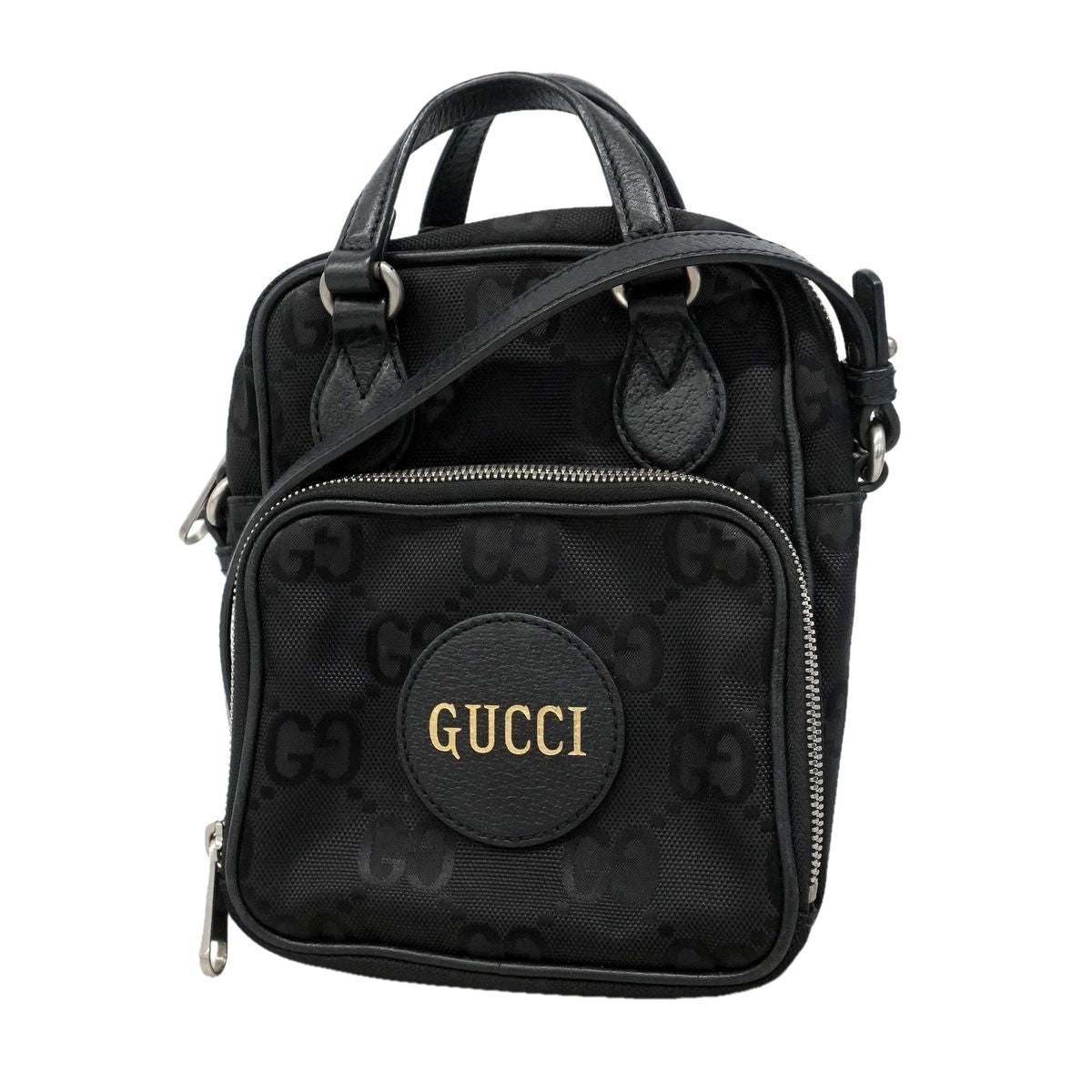Gucci Handbag Off the Grid Nylon Black Silver 2-Way Bag