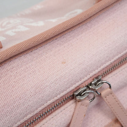 Chanel Handbag Deauville Canvas Pink Silver 2-Way Bag — view 8