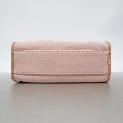 Chanel Handbag Deauville Canvas Pink Silver 2-Way Bag — view 3
