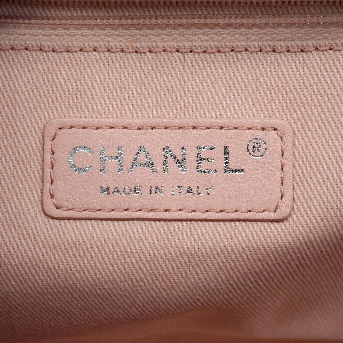 Chanel Handbag Deauville Canvas Pink Silver 2-Way Bag — view 5