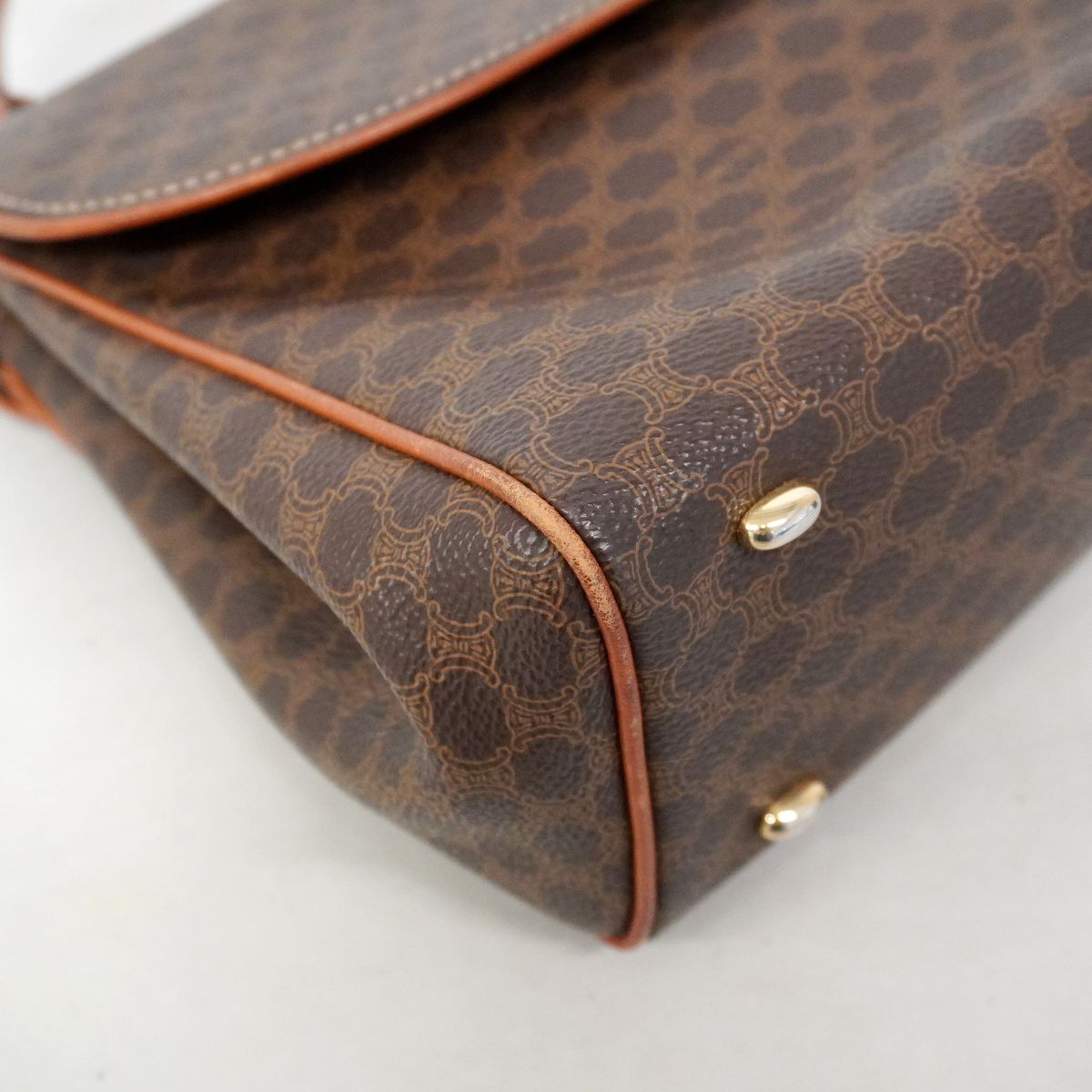 Celine Handbag Macadam Brown Gold — view 6