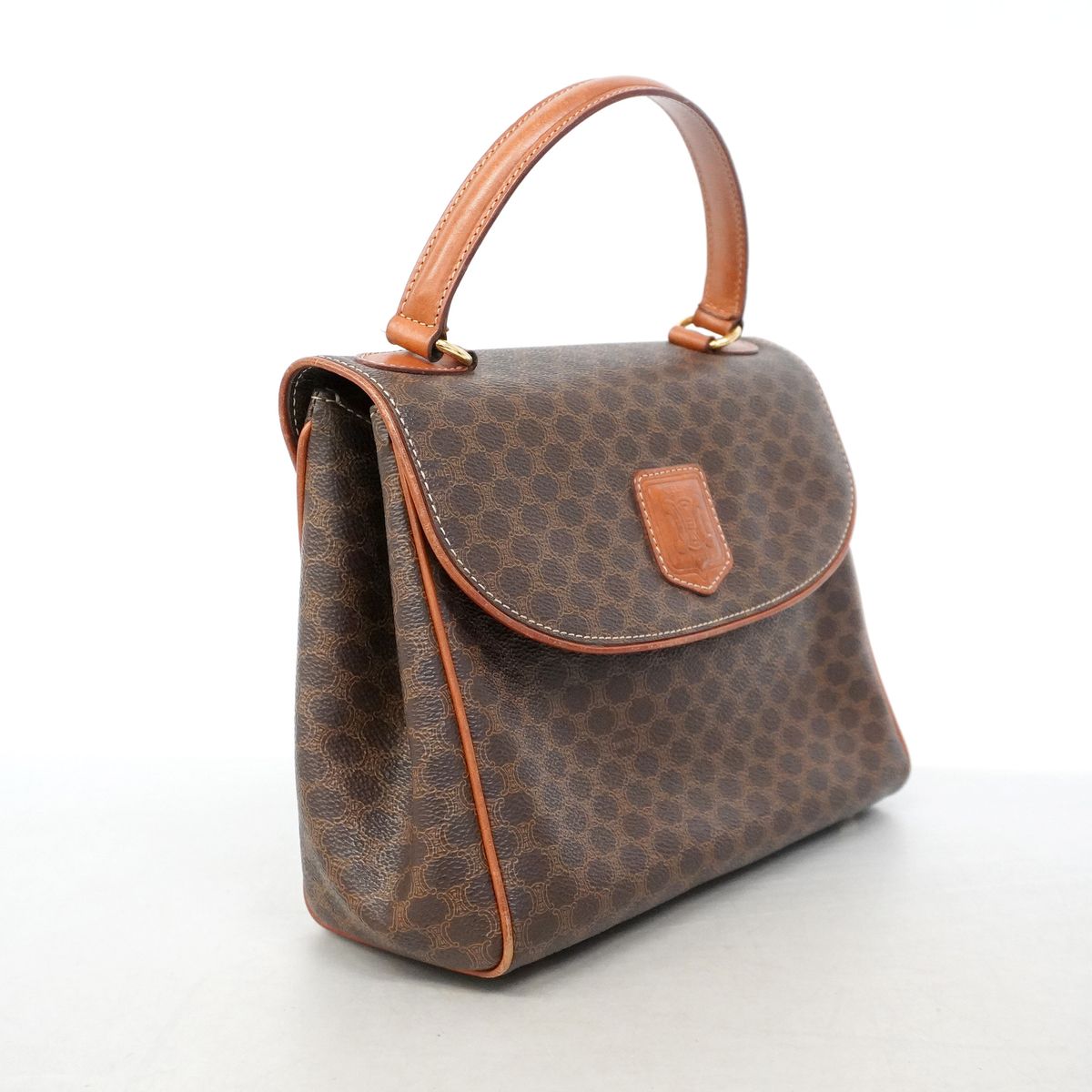 Celine Handbag Macadam Brown Gold — view 2