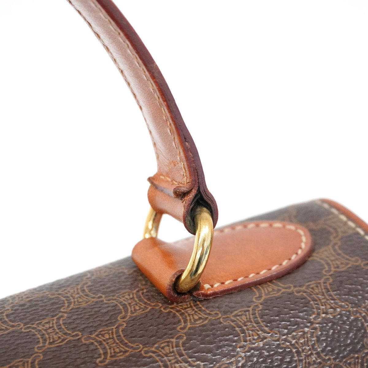Celine Handbag Macadam Brown Gold — view 7