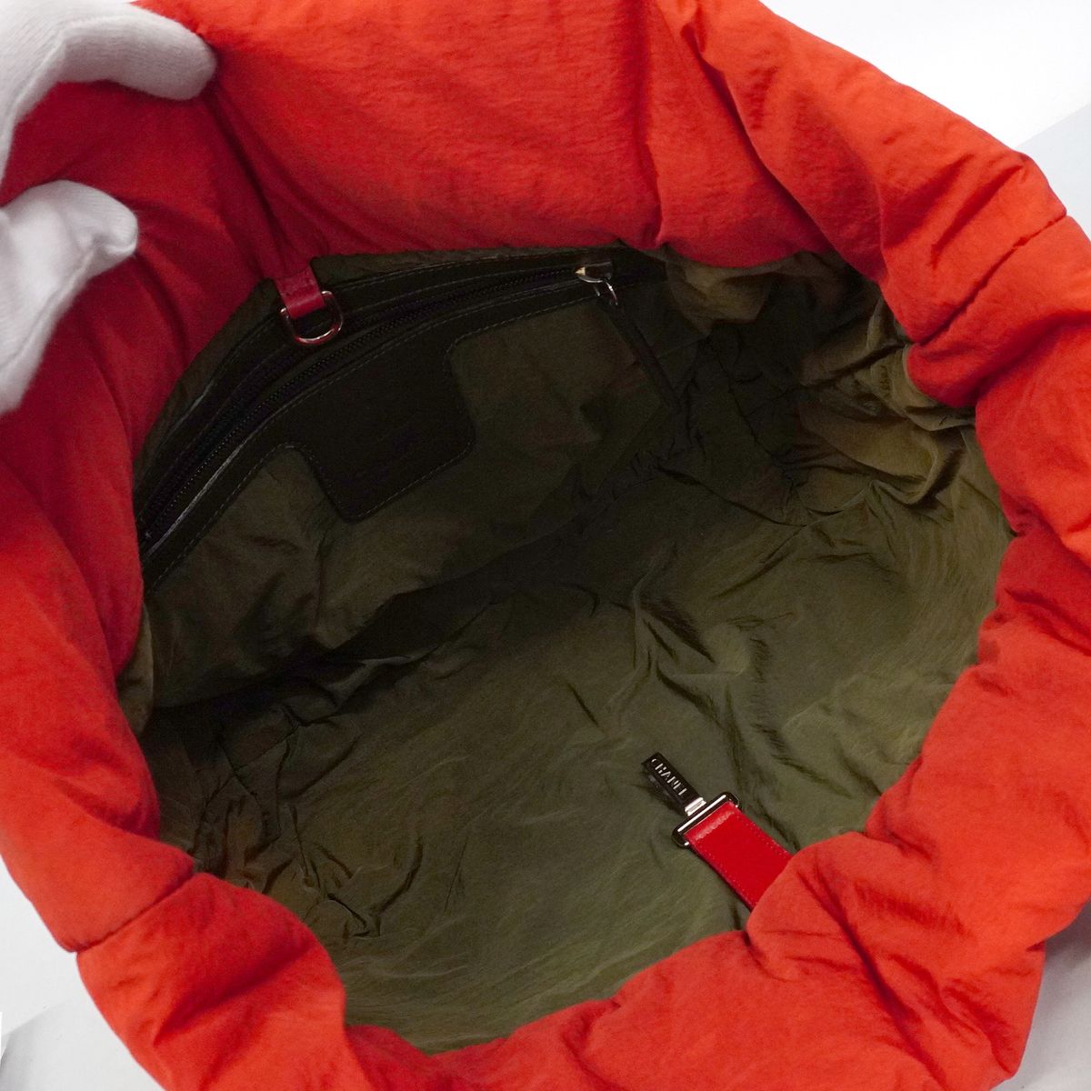 Chanel Tote Coco Cocoon Nylon Red Silver — view 4