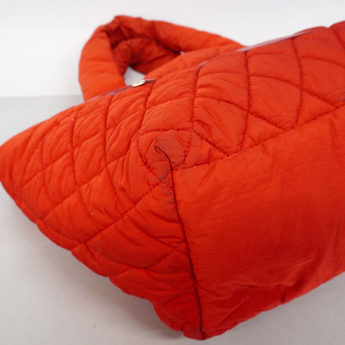 Chanel Tote Coco Cocoon Nylon Red Silver — view 8