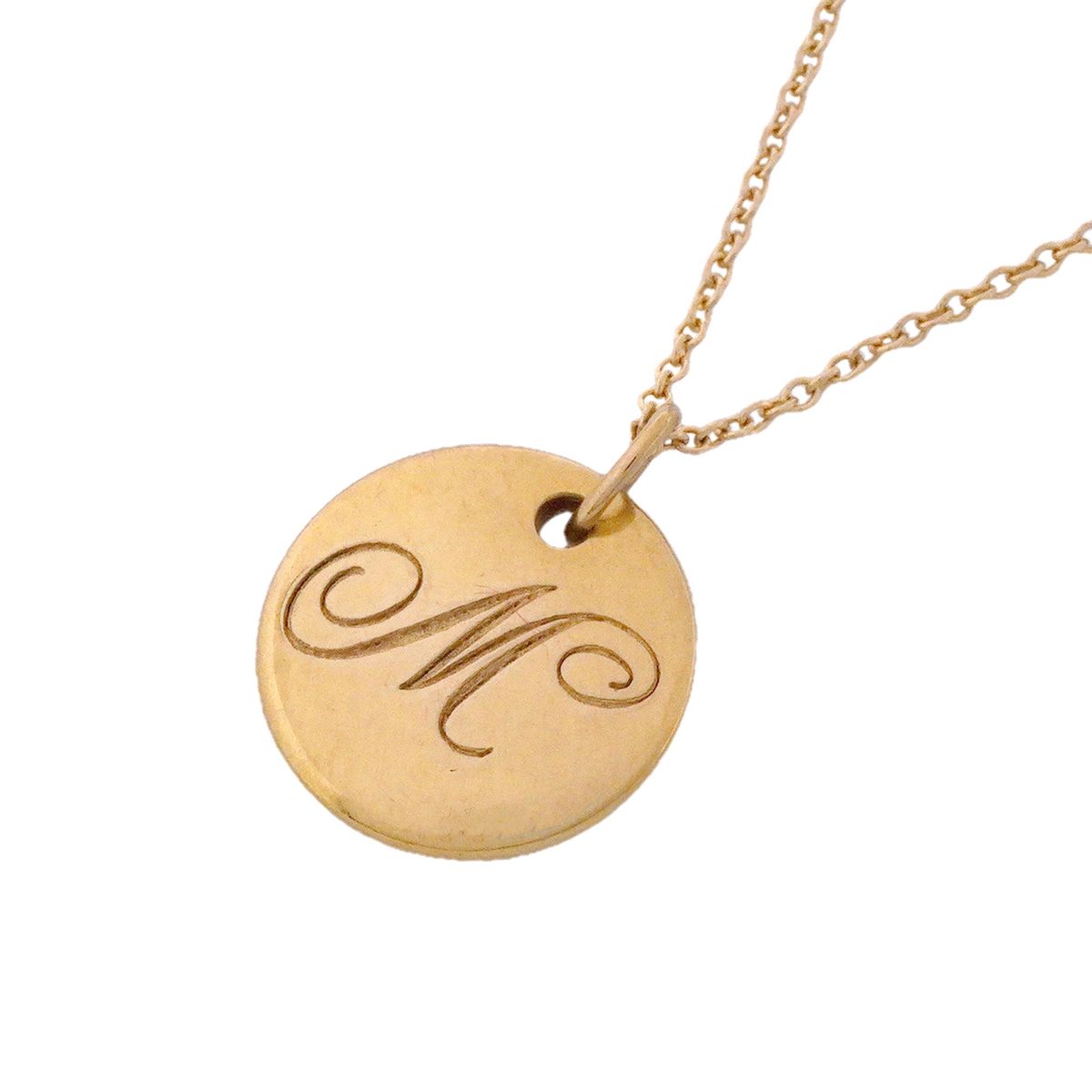 Tiffany & Co Necklace Notes Letter 18k Yellow Gold
