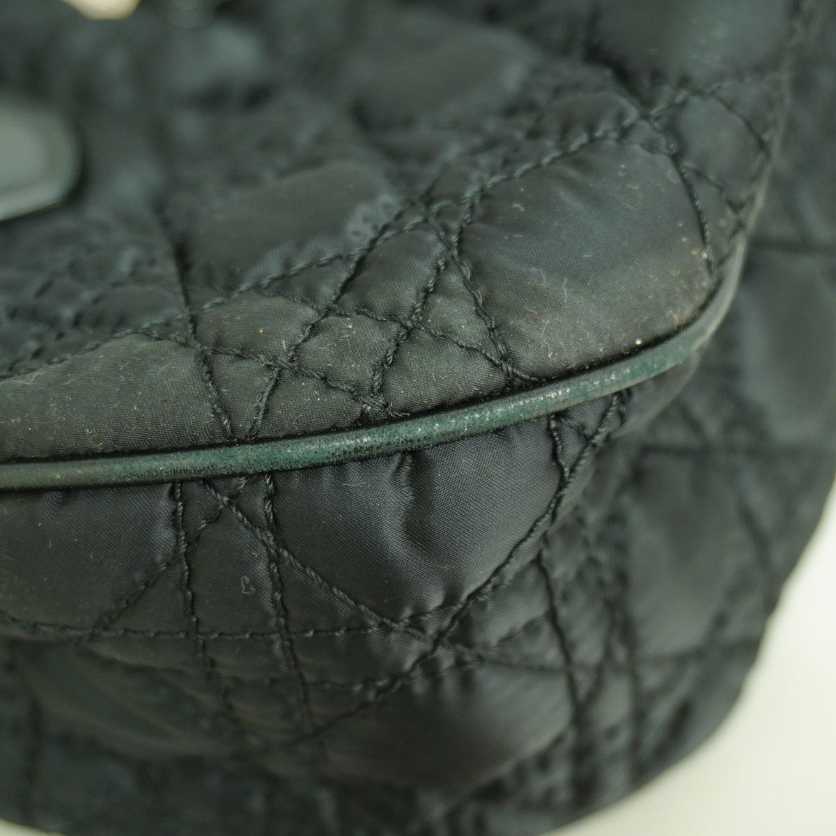 Dior Handbag Cannage Nylon Black Silver — view 6