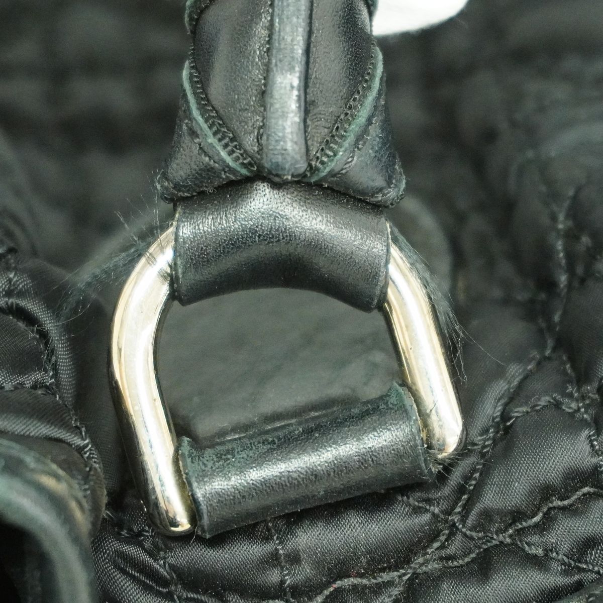 Dior Handbag Cannage Nylon Black Silver — view 7