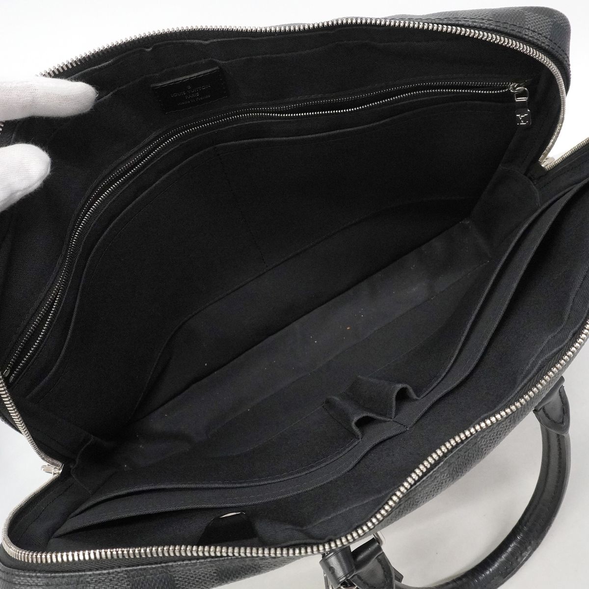 Louis Vuitton Business Bag Damier Graphite Porte Documents Voyage Black Gray — view 4