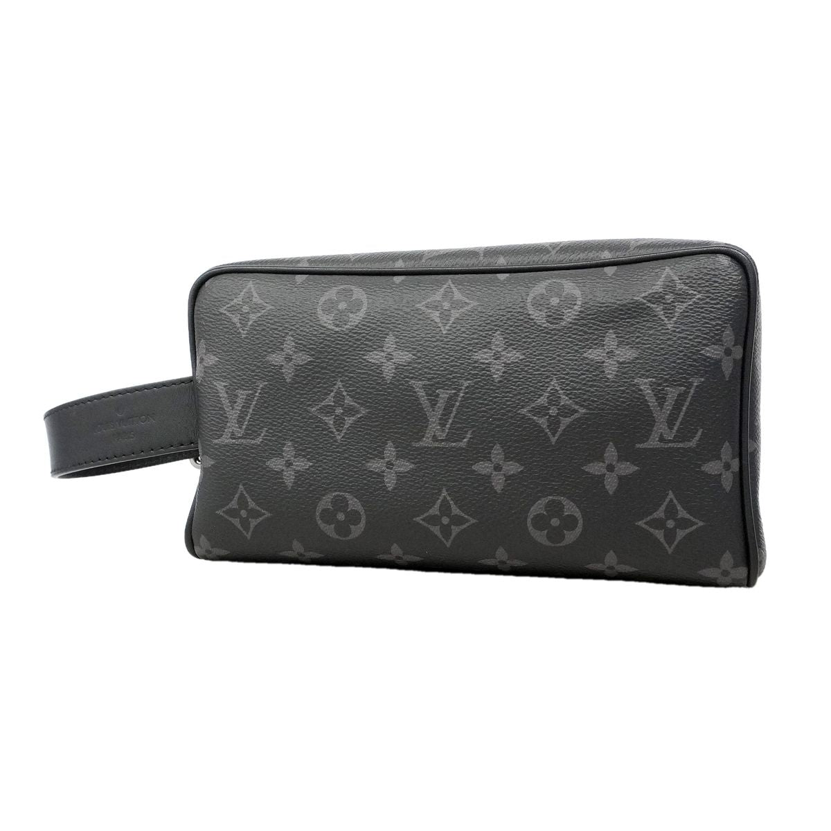 Louis Vuitton Clutch Monogram Eclipse Rocker Dopp Kit Black