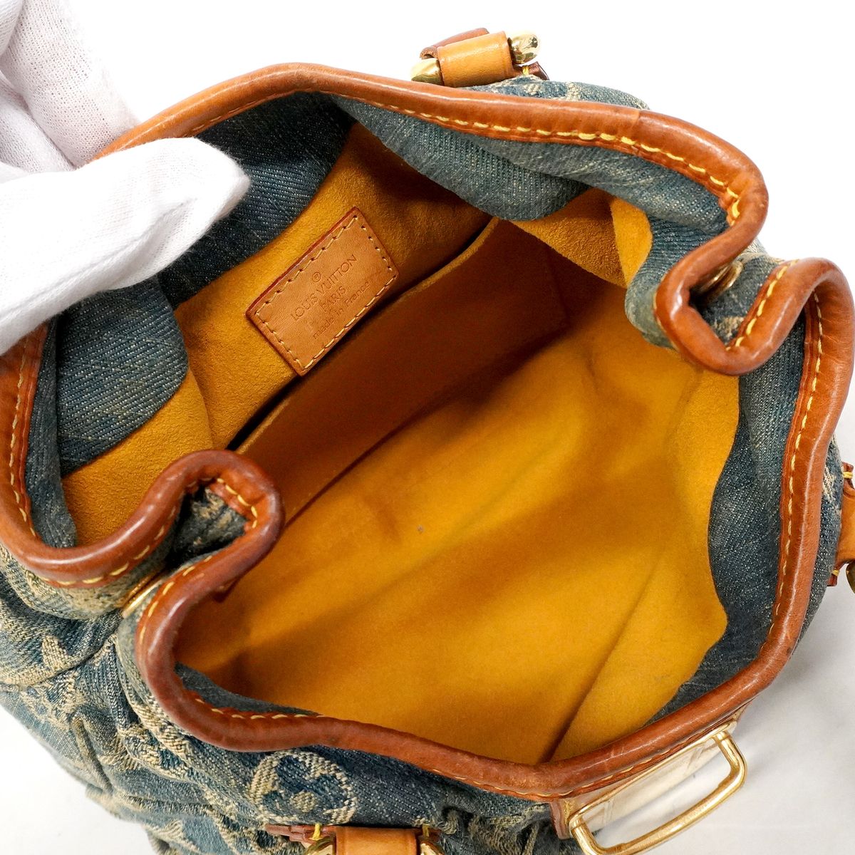 Louis Vuitton Handbag Monogram Denim Pleaty Blue — view 4