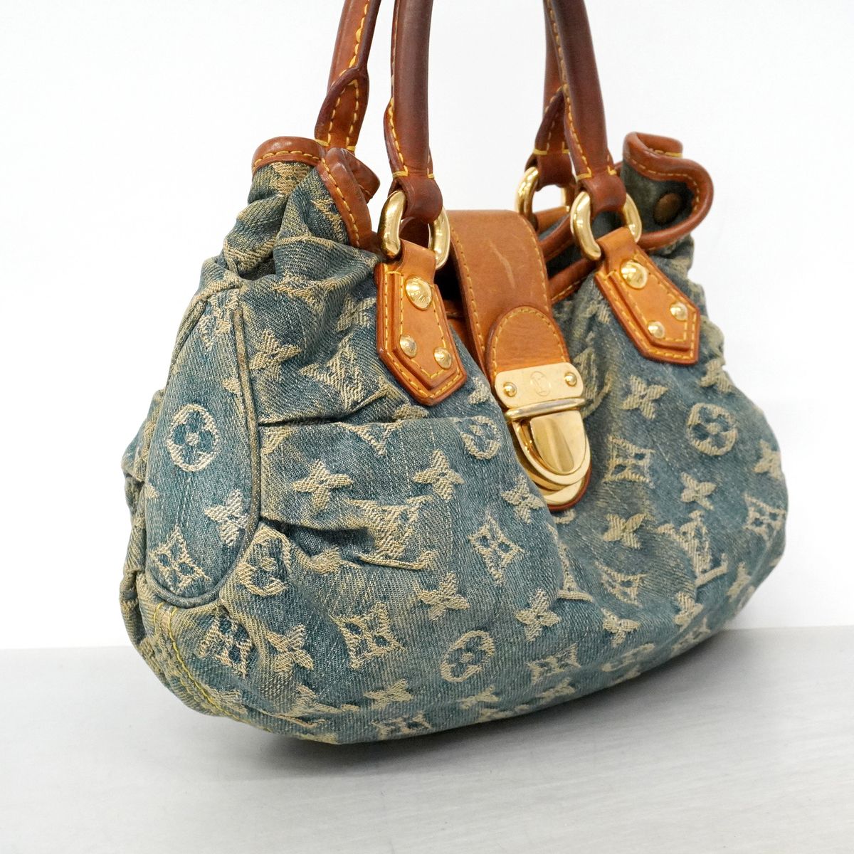 Louis Vuitton Handbag Monogram Denim Pleaty Blue — view 2