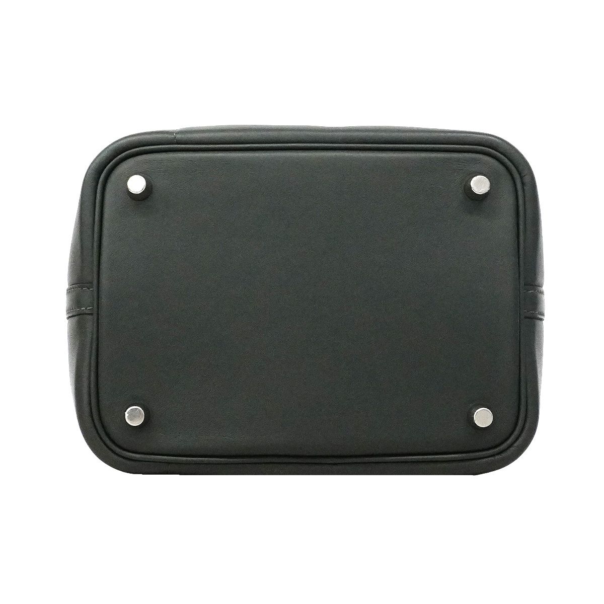 Hermes Handbag Picotin Lock PM Go Team Felt Swift Vert Fonce Silver — view 3