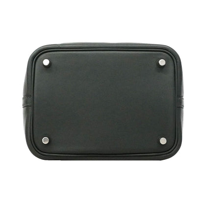 Hermes Handbag Picotin Lock PM Go Team Felt Swift Vert Fonce Silver — view 3