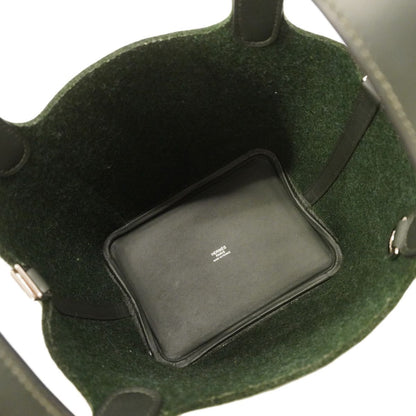 Hermes Handbag Picotin Lock PM Go Team Felt Swift Vert Fonce Silver — view 4