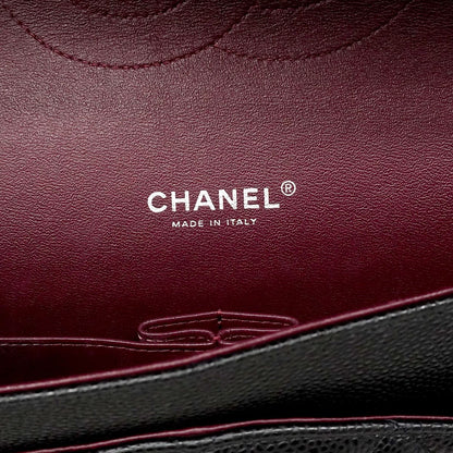 Chanel Shoulder Bag Maxi Quilted Caviar Leather Black Silver — view 5