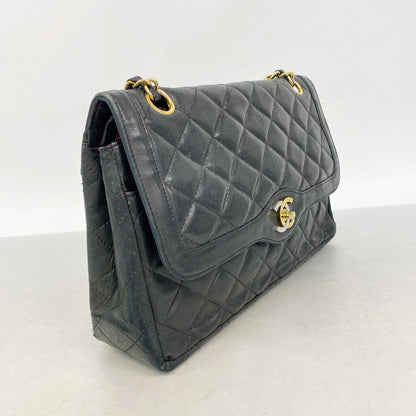 Chanel Shoulder Bag Quilted Limited Edition Lambskin Black Gold Silver — view 2