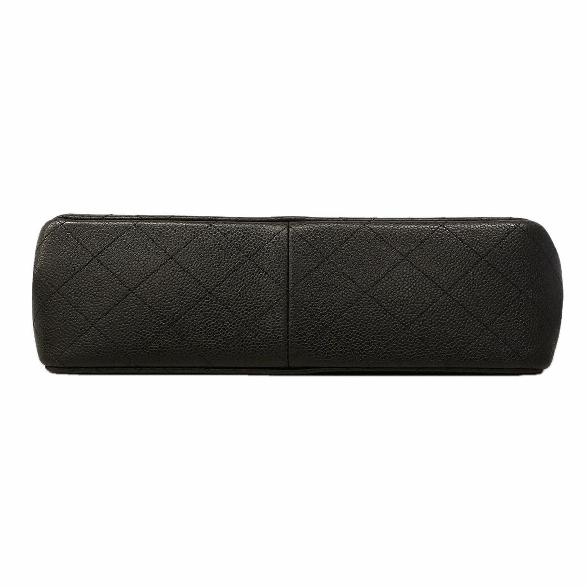 Chanel Shoulder Bag Maxi Quilted Caviar Leather Black Silver — view 3