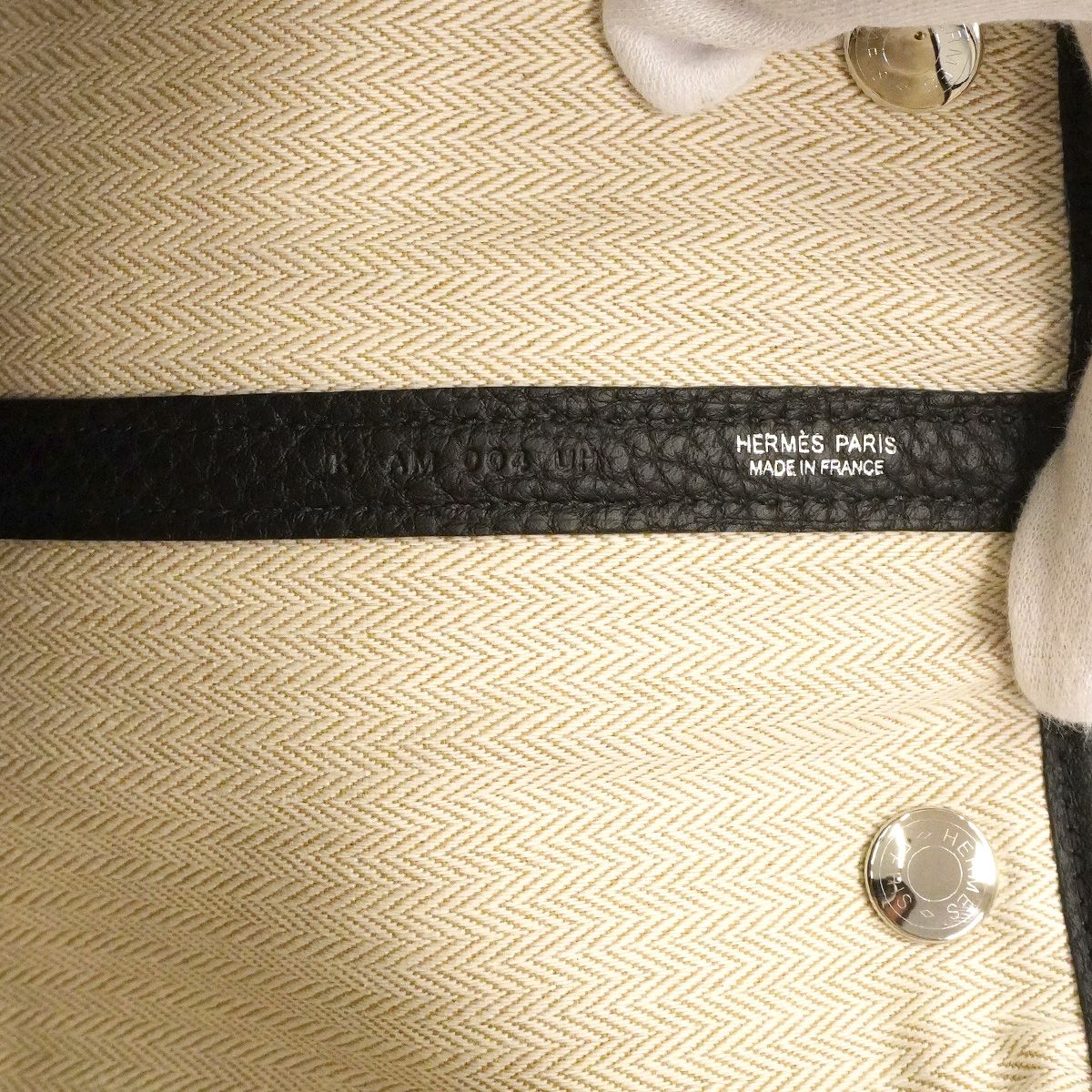 Hermes Tote Garden Party PM Negonda Black Silver — view 5
