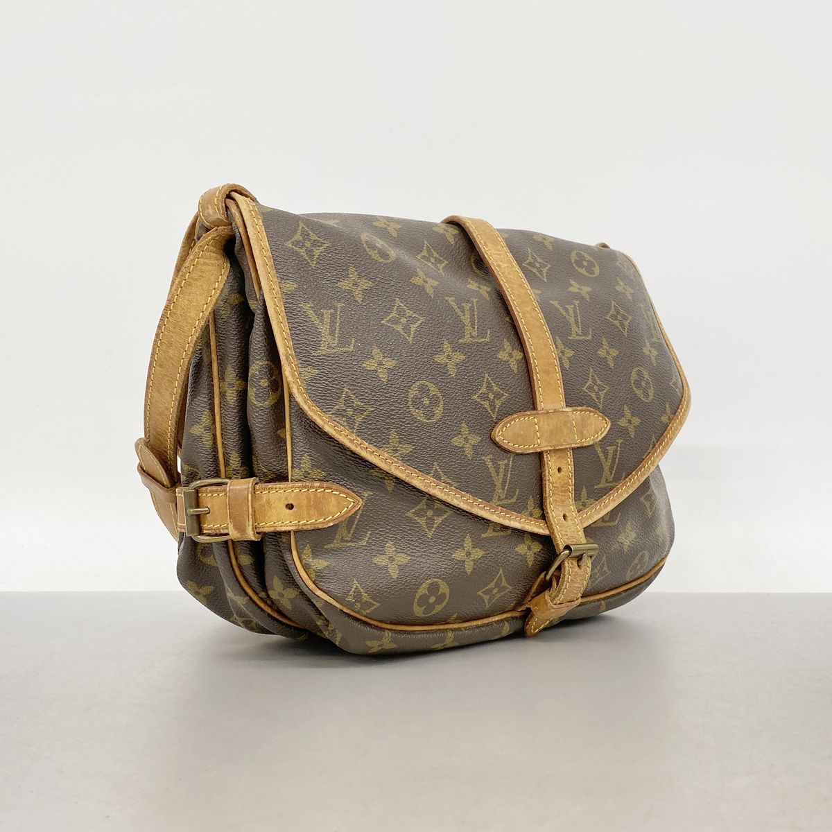 Louis Vuitton Shoulder Bag Monogram Saumur 30 Brown — view 2