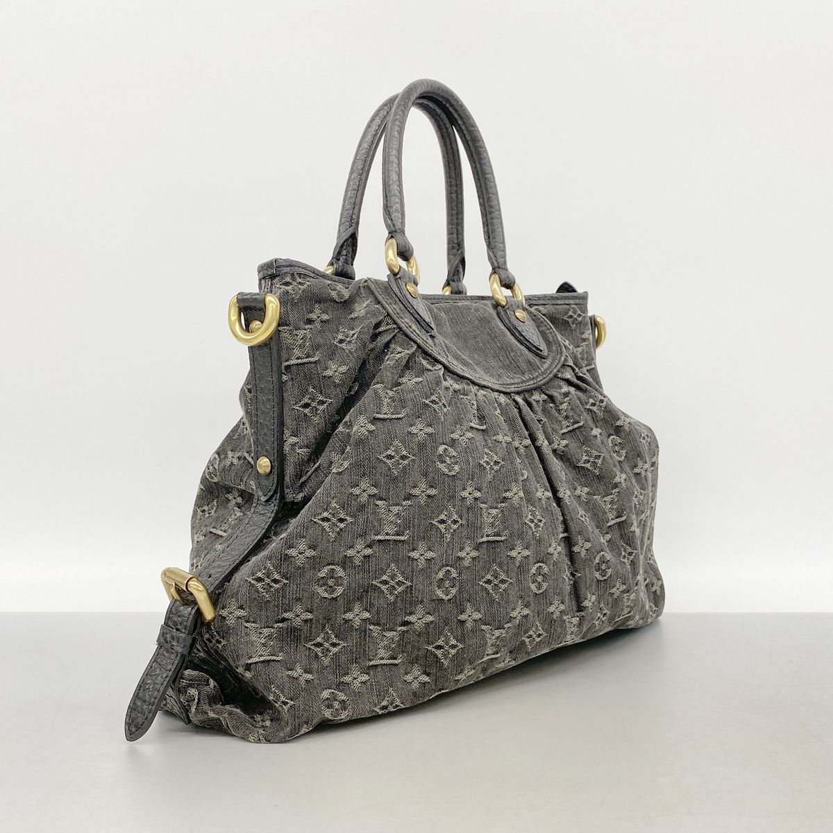 Louis Vuitton Handbag Monogram Denim Neo Cabby GM Noir 2-Way Bag — view 2