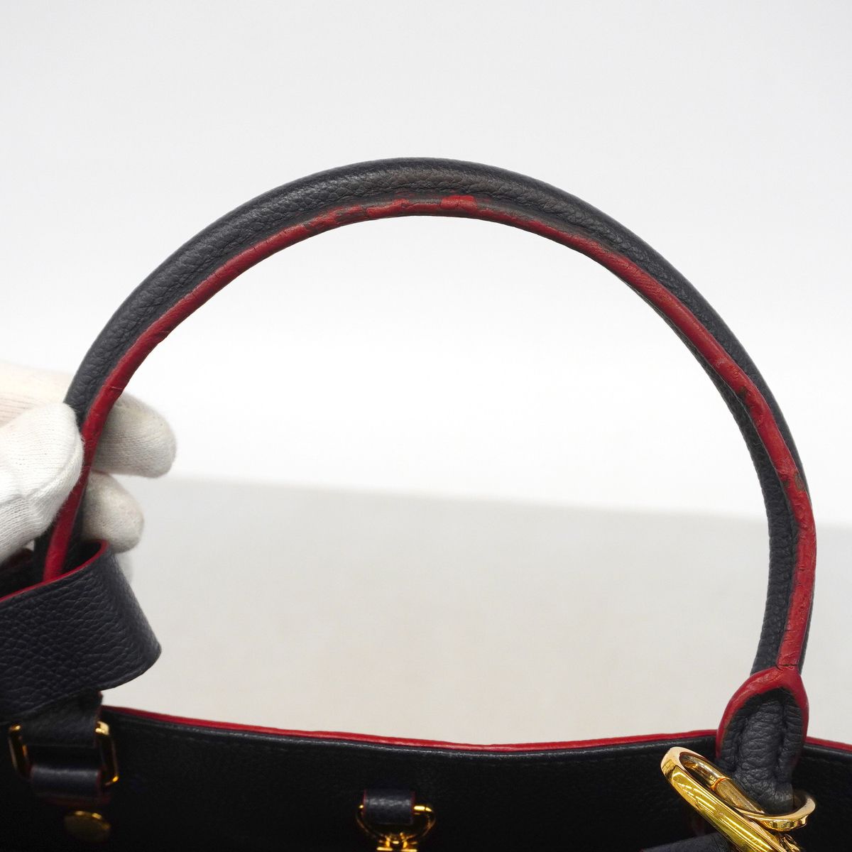 Louis Vuitton Handbag Monogram Empreinte Montaigne BB Marine Rouge 2-Way Bag — view 6