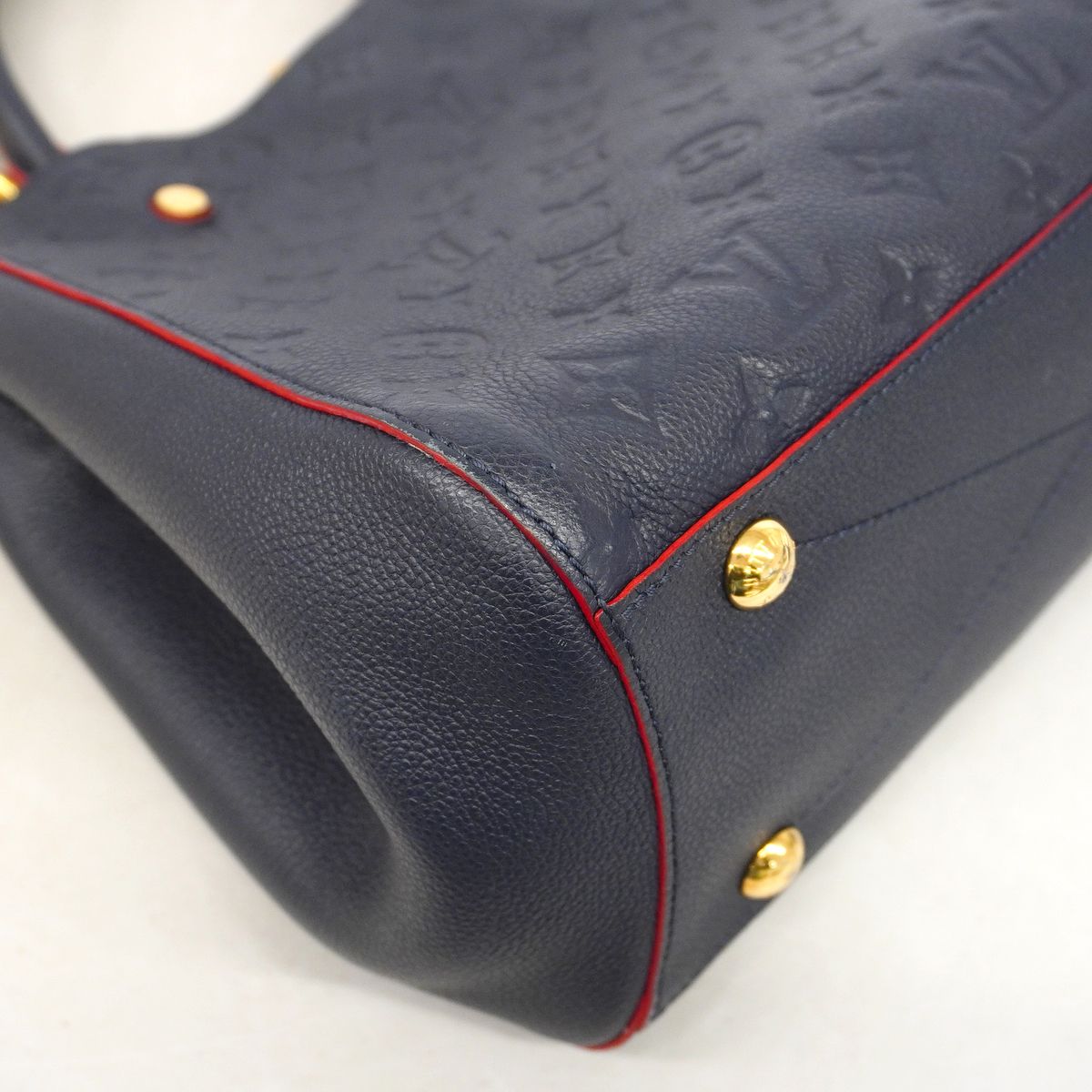Louis Vuitton Handbag Monogram Empreinte Montaigne BB Marine Rouge 2-Way Bag — view 7