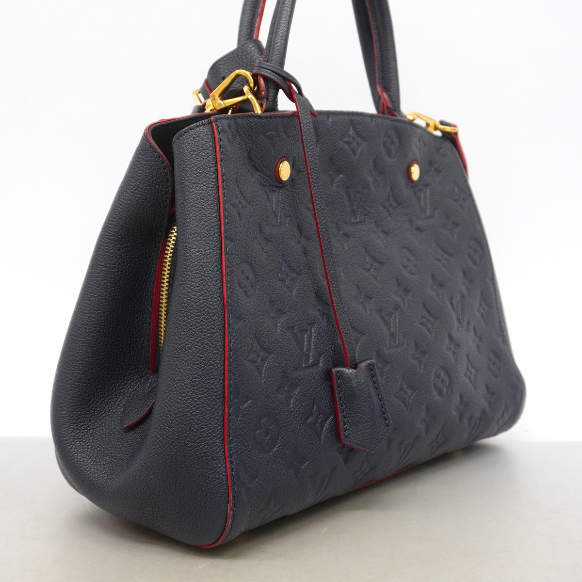 Louis Vuitton Handbag Monogram Empreinte Montaigne BB Marine Rouge 2-Way Bag — view 2