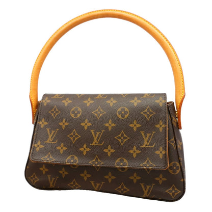 Louis Vuitton Shoulder Bag Monogram Mini Looping Brown