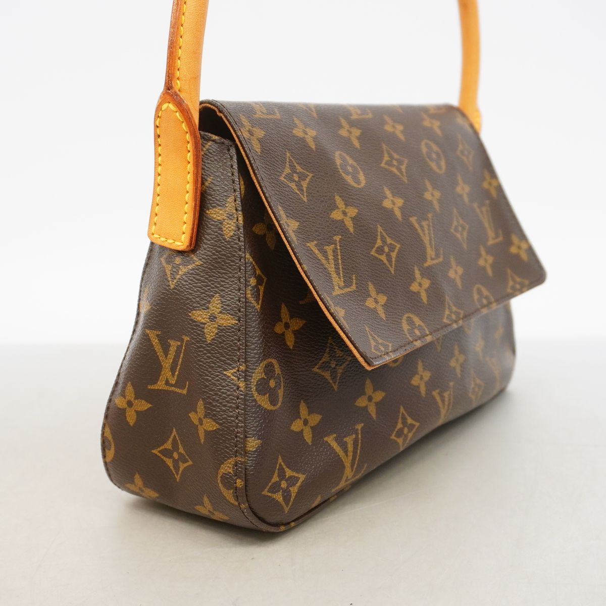 Louis Vuitton Shoulder Bag Monogram Mini Looping Brown — view 2