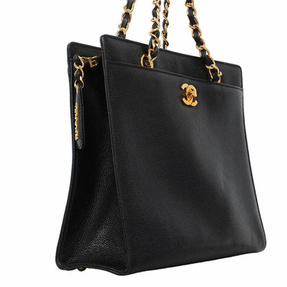 Chanel Handbag Caviar Leather Black Gold — view 2