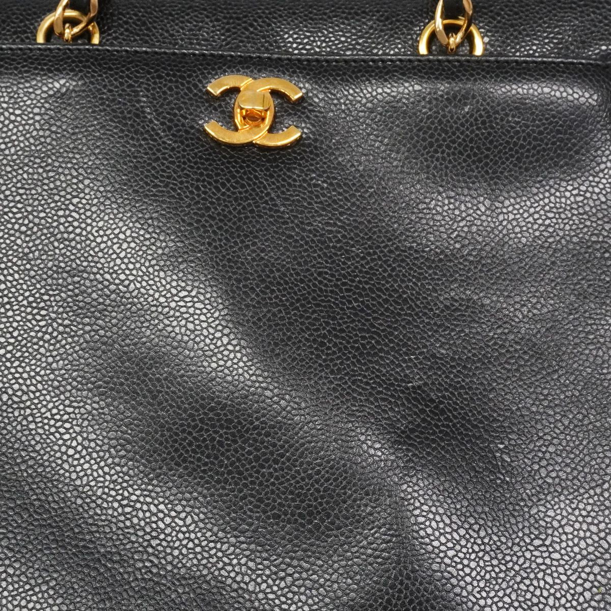 Chanel Handbag Caviar Leather Black Gold — view 7