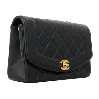 Chanel Shoulder Bag Diana Lambskin Black Gold — view 2