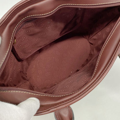 Cartier Handbag Must Leather Bordeaux Gold — view 4