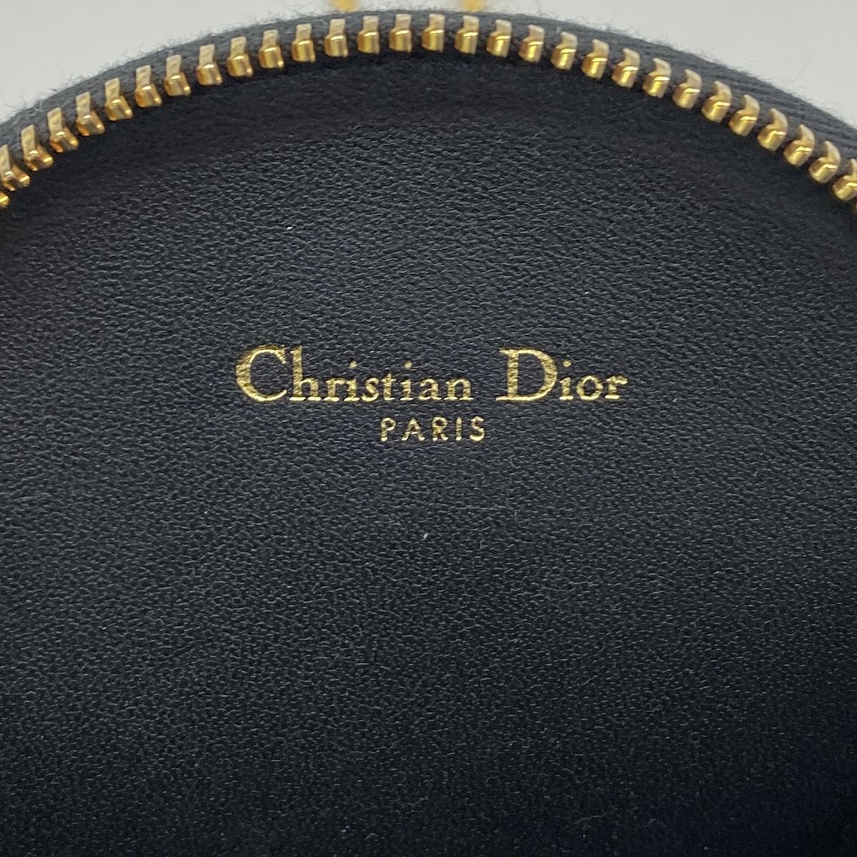 Dior Shoulder Bag Cannage Leather Black Gold — view 5