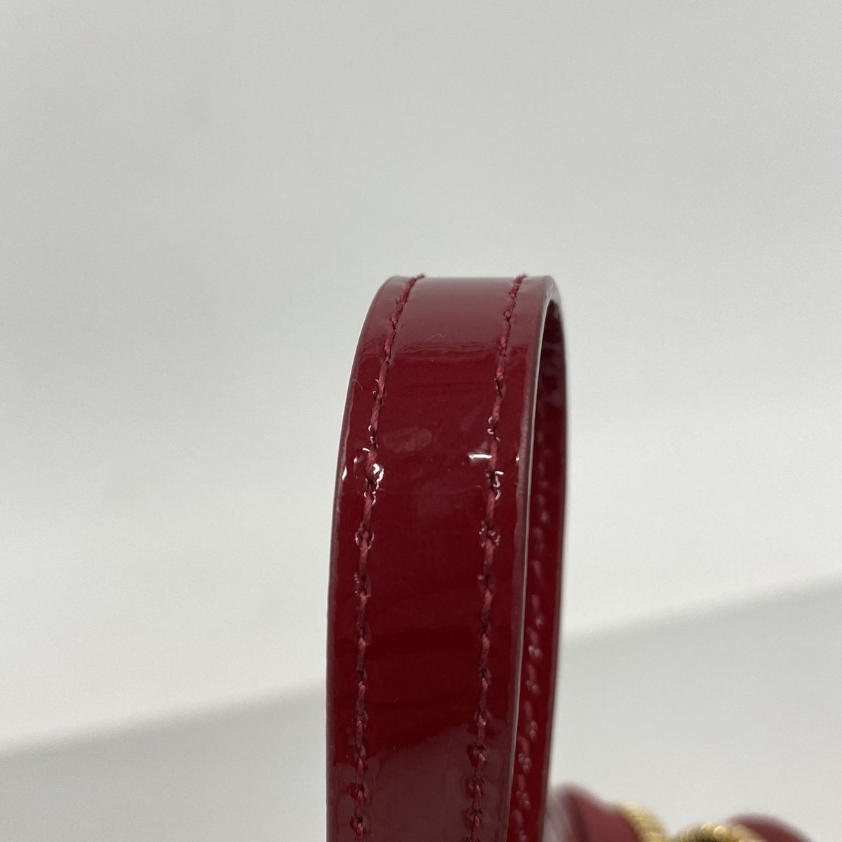 Dior Handbag Cannage Patent Bordeaux Gold 2-Way Bag — view 7