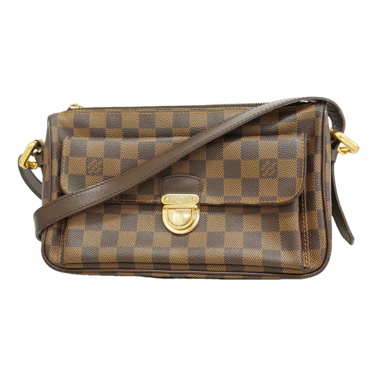 Louis Vuitton Shoulder Bag Damier Ravello GM Ebene