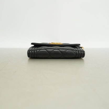 Chanel Wallet on Chain Boy Caviar Leather Black Gold Shoulder Bag — view 3