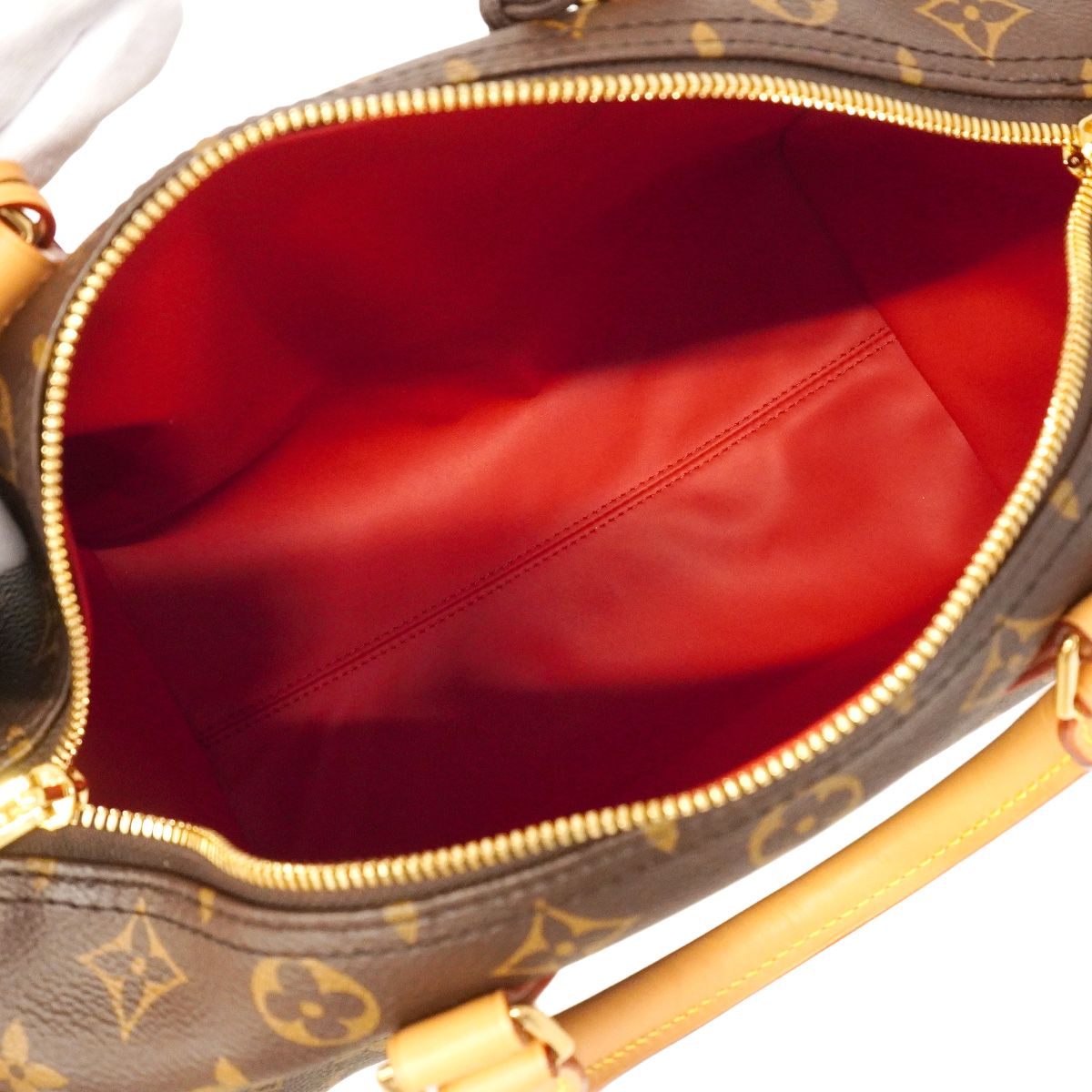 Louis Vuitton Handbag Monogram Speedy Bandouliere Brown Red 2-Way Bag — view 4