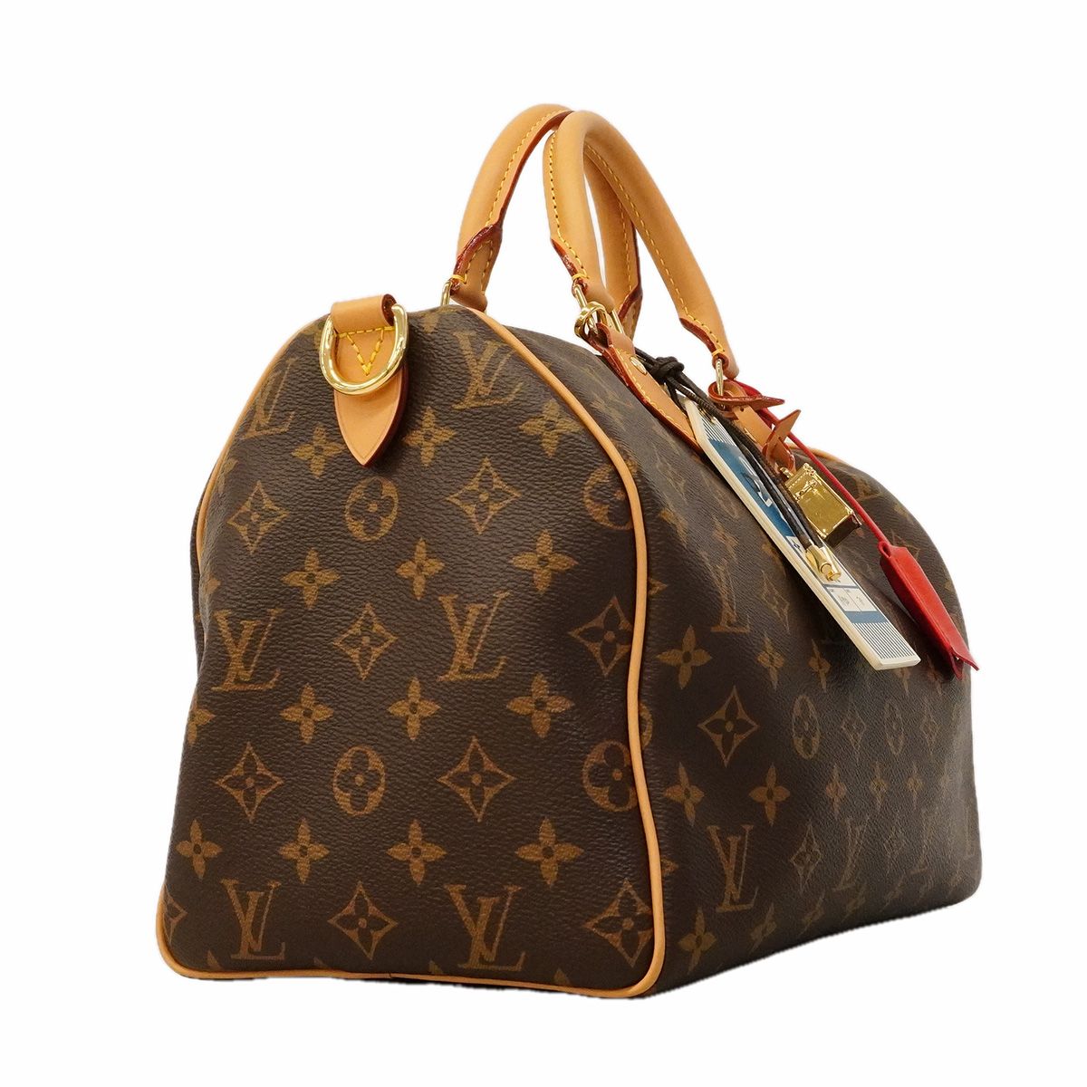 Louis Vuitton Handbag Monogram Speedy Bandouliere Brown Red 2-Way Bag — view 2