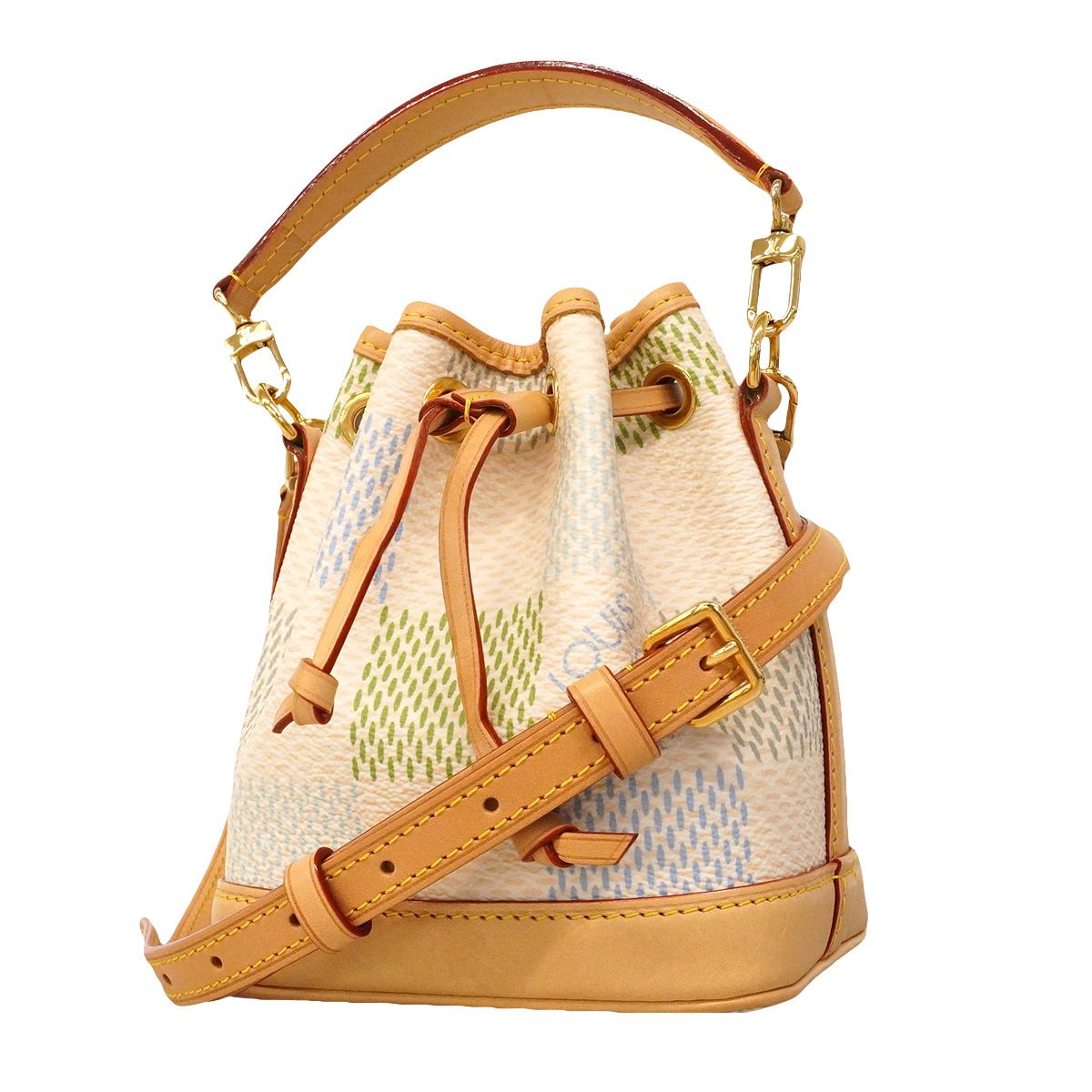Louis Vuitton Handbag Damier Licious Nano Noe Pistachio Green 2-Way Bag