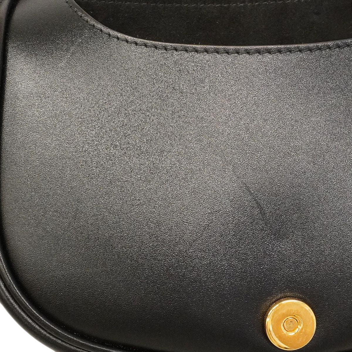 Dior Shoulder Bag Bobbi Leather Black Gold — view 7