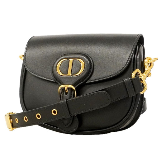 Dior Shoulder Bag Bobbi Leather Black Gold