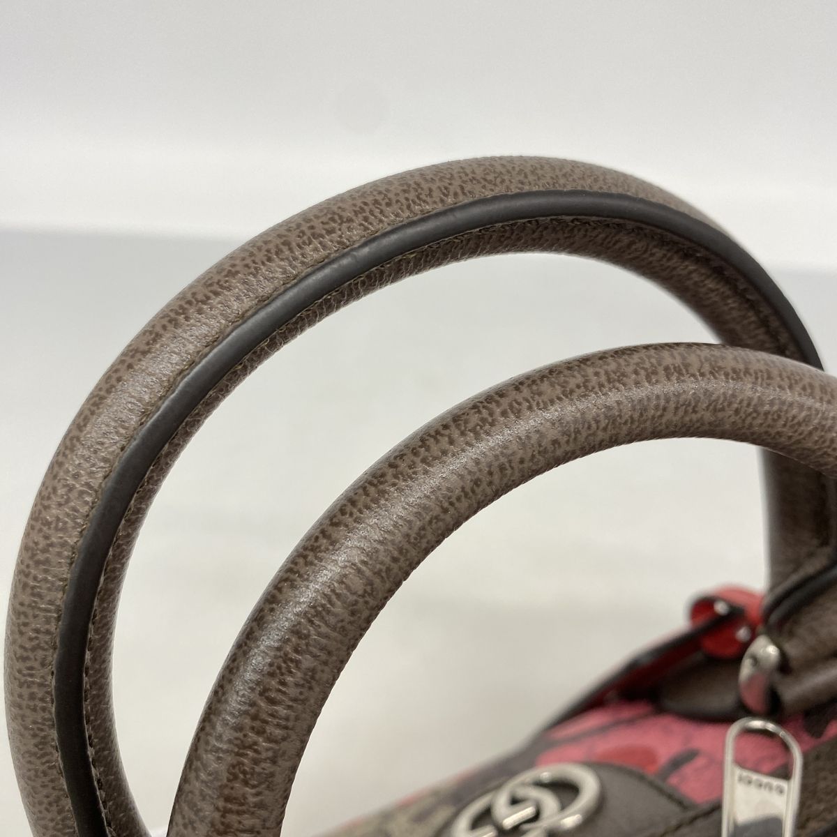 Gucci Handbag GG Camouflage Brown Red Pink Silver 2-Way Bag — view 7